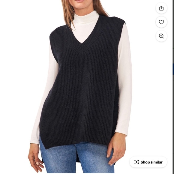 Vince Camuto Sweaters - Vince Camuto Black V-Neck Sweater Vest. Runs Big